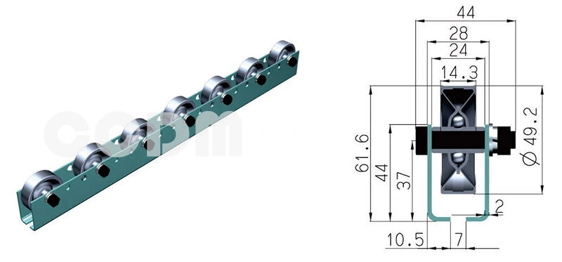 Top Selling Wear-Resistant Durable Pipe Fitting Wheel Track Conveyor